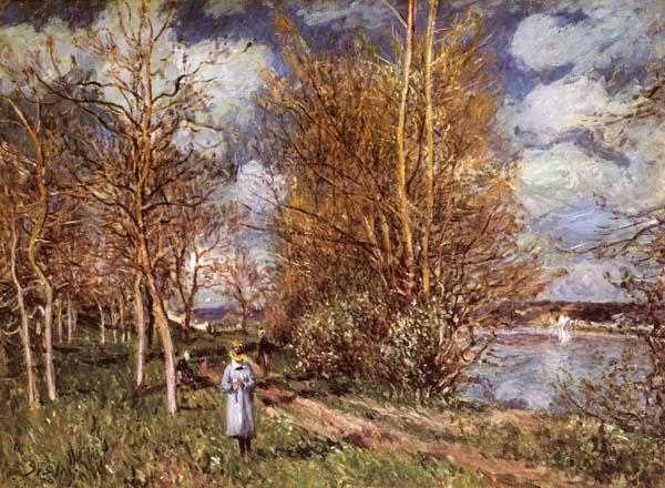 Alfred Sisley Small Meadows in Spring-By china oil painting image